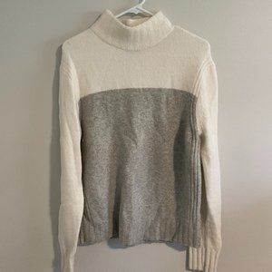 J. Crew Alpaca Blend Mock Neck Color Block Sweater